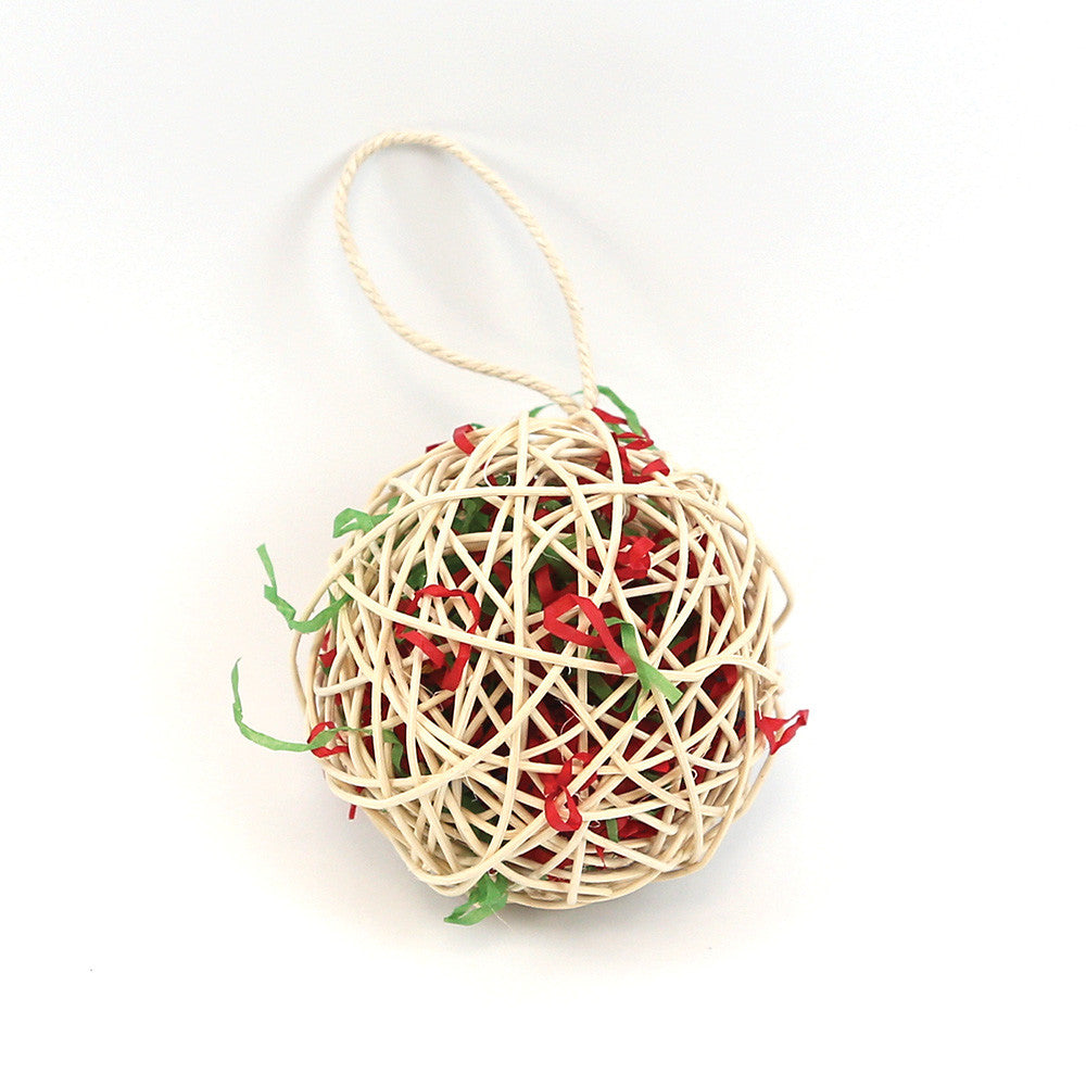 Festive Rattan Snowball Toy