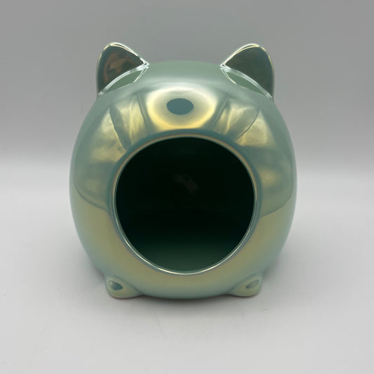 Shiny Green Ceramic Teddy Hide