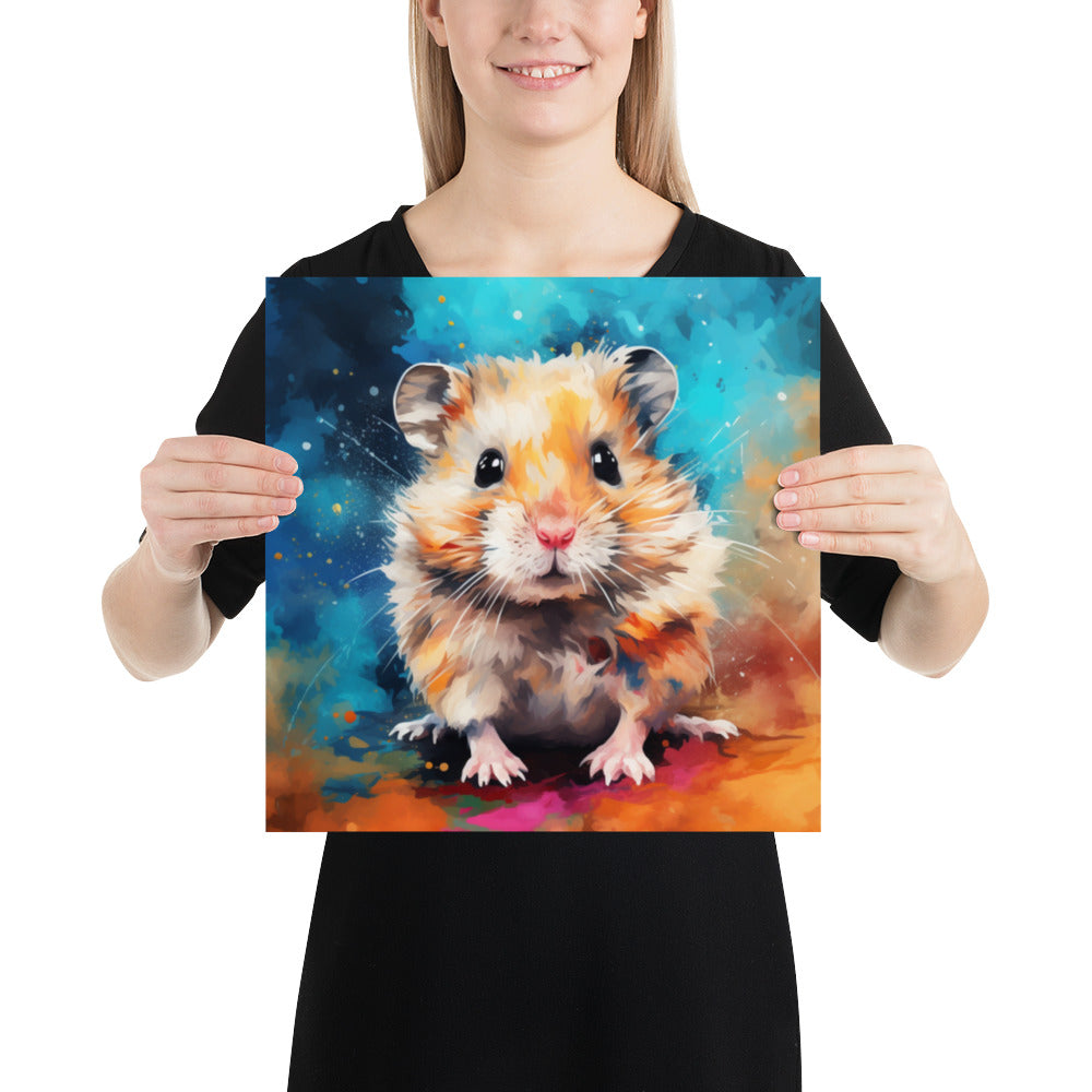 Colourful Syrian Hamster Poster