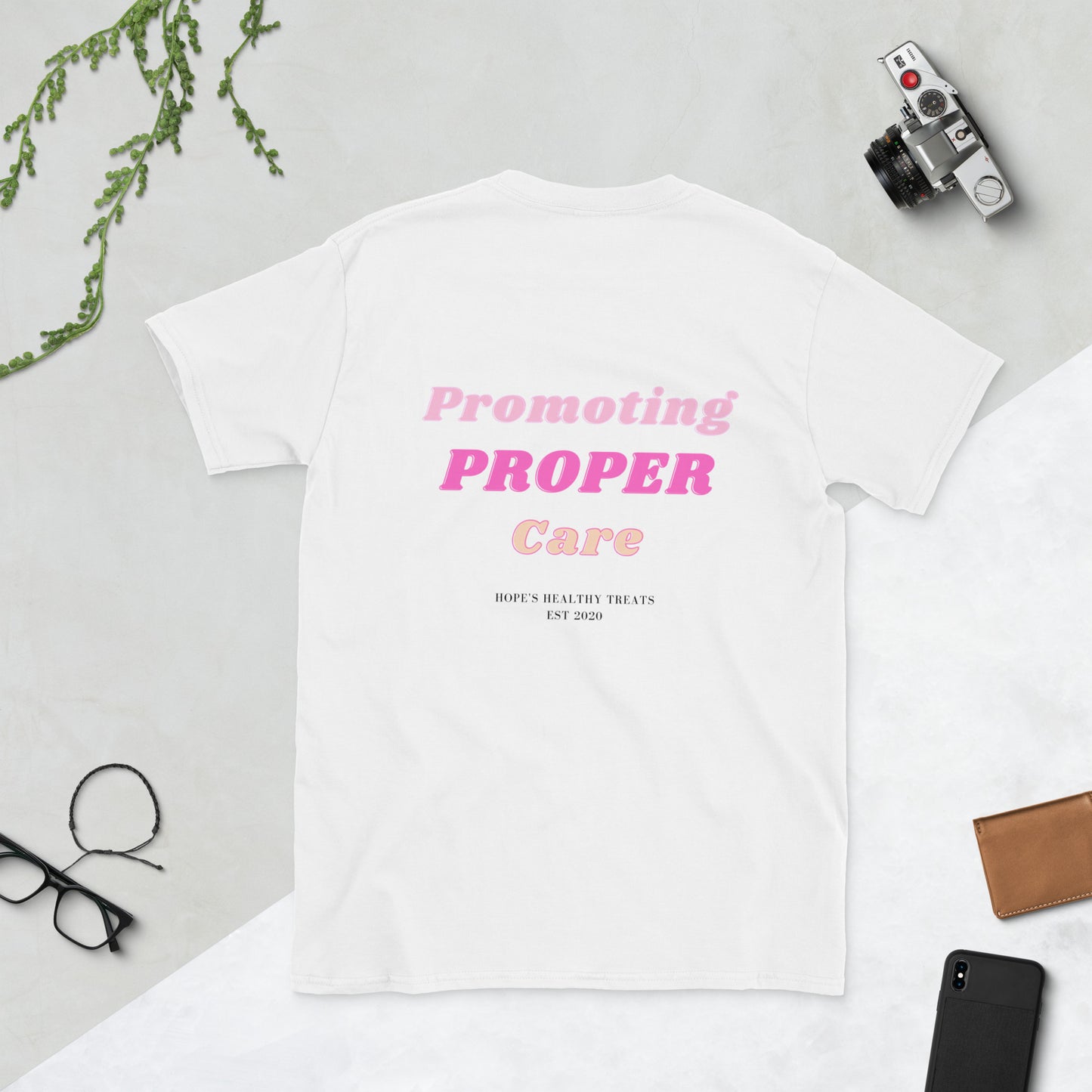 Promoting Proper Care White T-Shirt