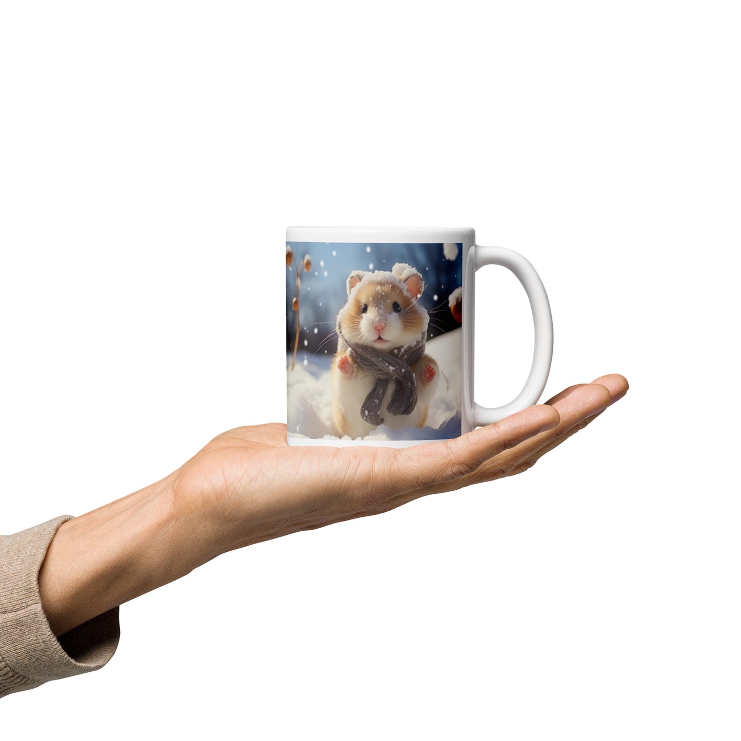 Snowy Hamster mug