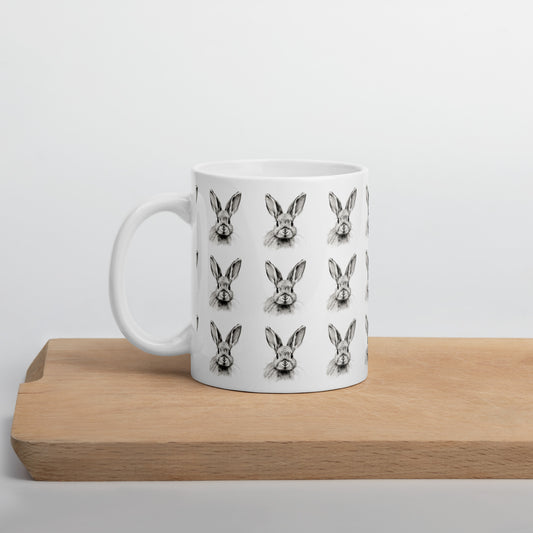Black & White Rabbit Print mug